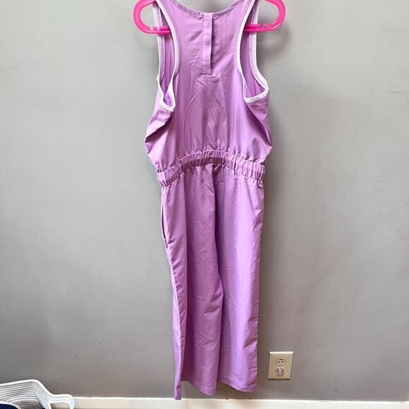 Athleta Girl Jump For Joy Jumpsuit Size L (12)‎ Purple Polyester & Spandex - Picture 2 of 8